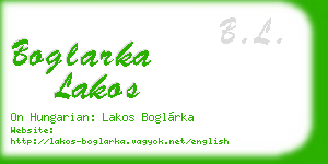 boglarka lakos business card